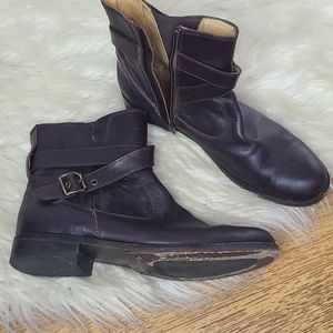 Retro Fosca brown leather ankle boot size 38 or 8